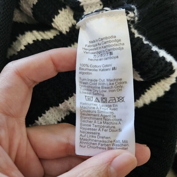 J.Crew Striped Sailor Sweater Gold Buttons Cotton Knit Size S - Picture 6 of 6